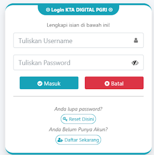 Register PGRI Pasaman - Persatuan Guru Republik Indonesia Cabang Pasaman